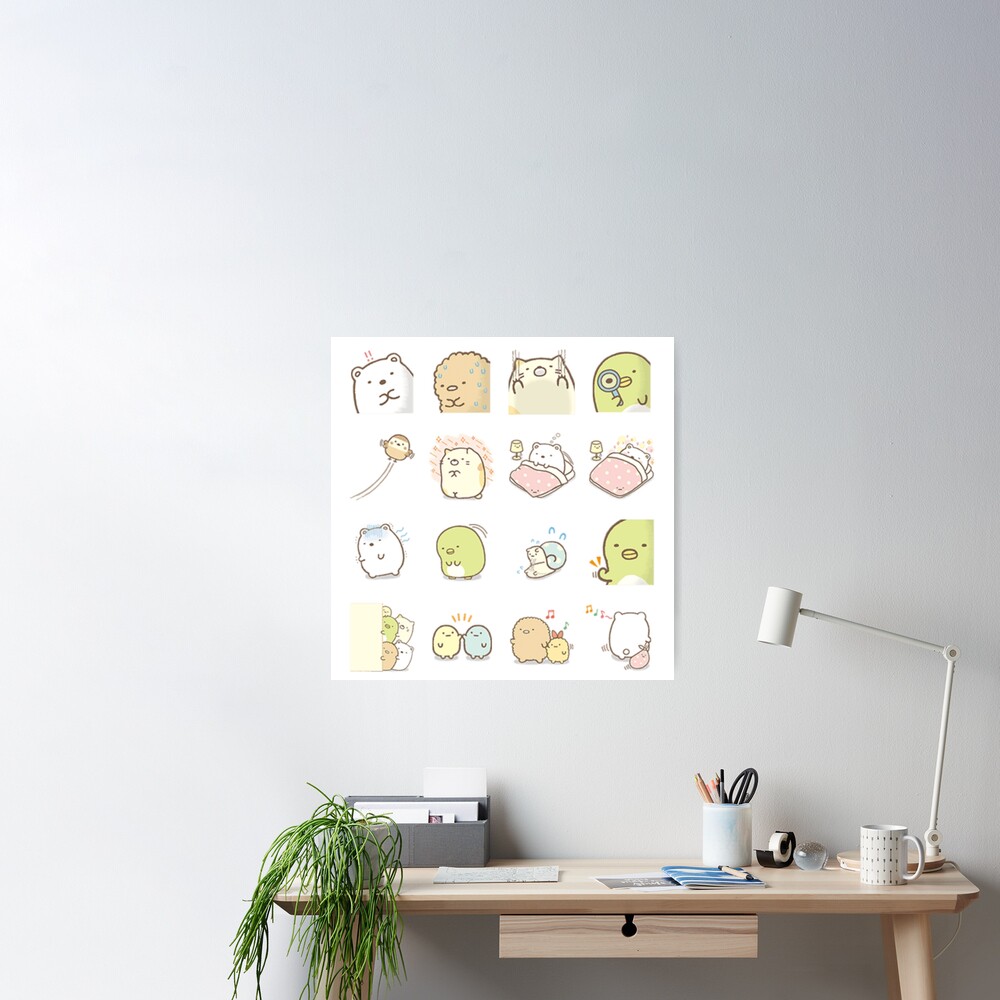 Sumikko gurashi, #3 Kawaii sumikkogurashi Pack Poster for Sale by mizro