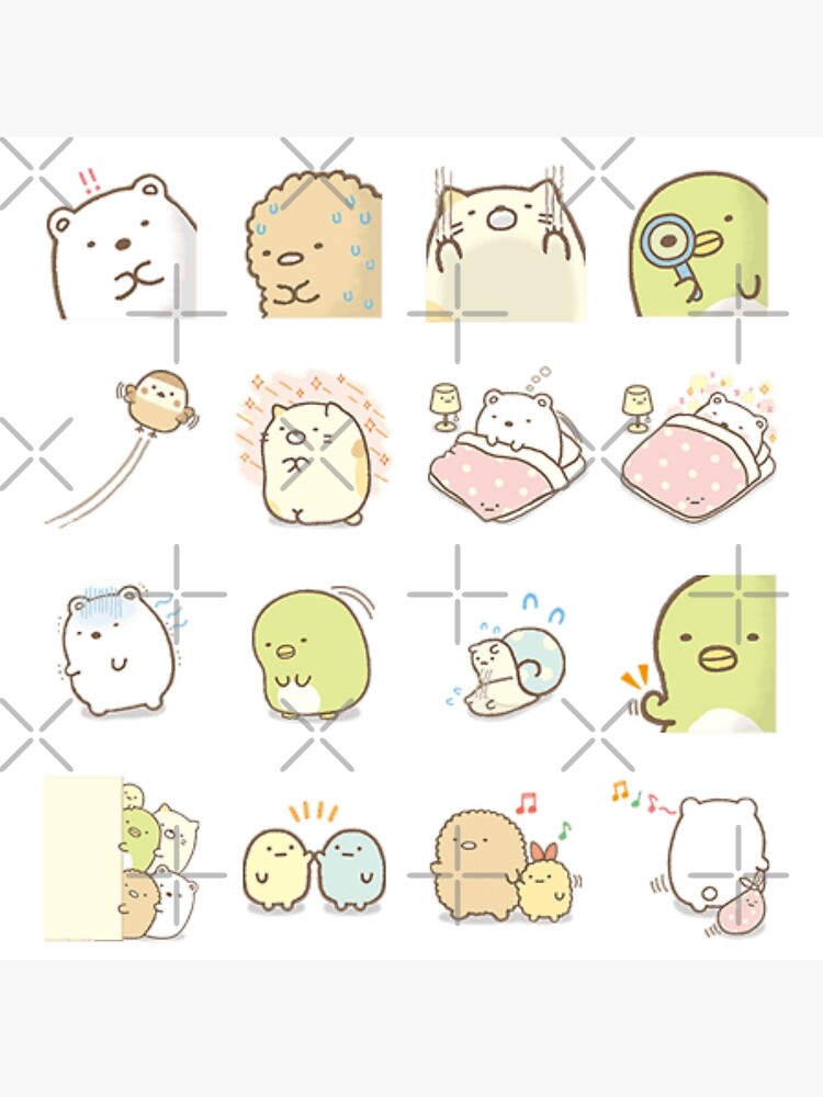 Sumikko gurashi, #2 Kawaii sumikkogurashi Pack Sticker for Sale by mizro