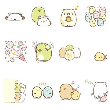 Sumikko gurashi, #4 Kawaii sumikkogurashi Pack Sticker for Sale by mizro