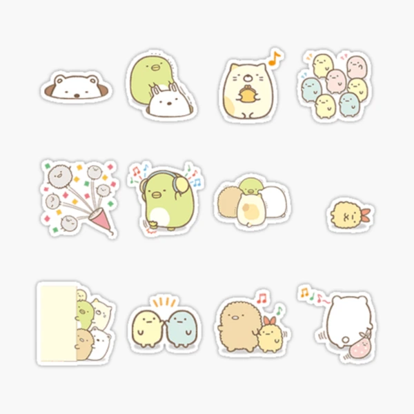 sumikko gurashi Inspired sticker pack Sticker for Sale by katieeh21