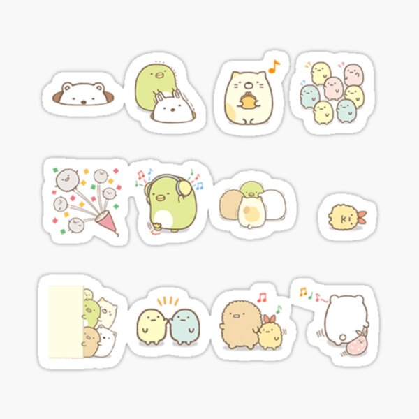 Sumikko gurashi, #3 Kawaii sumikkogurashi Pack Sticker for Sale by mizro