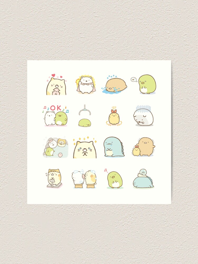 Sumikko gurashi, #4 Kawaii sumikkogurashi Pack Sticker for Sale by mizro