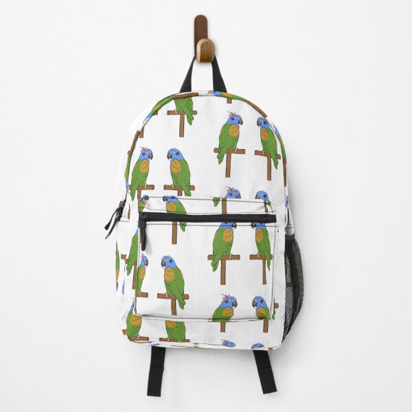 Item preview, Crazy Bird person with Blue Headed Pionus designed and sold by Laughing Parrot Studio.