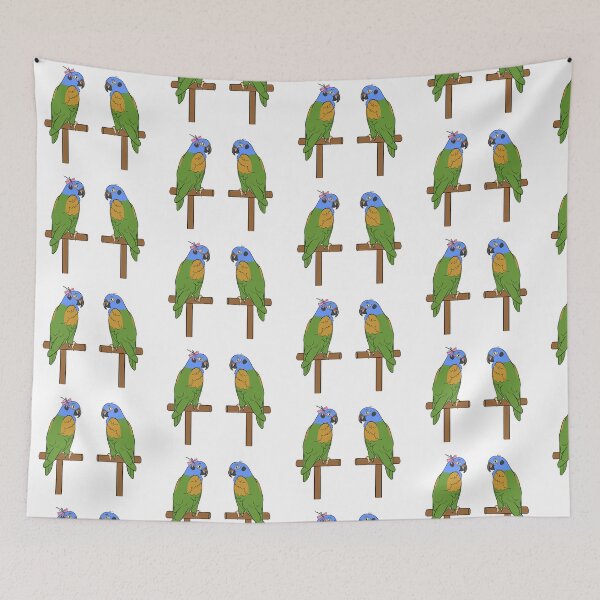 Item preview, Crazy Bird person with Blue Headed Pionus designed and sold by Laughing Parrot Studio.
