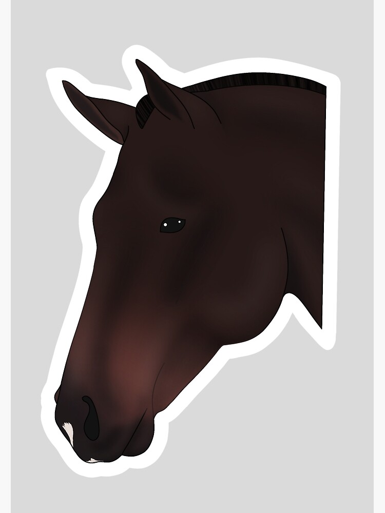 "Dark Bay Horse with Minimal Chrome" Poster for Sale by Bridgethendy