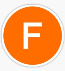 F Train Official Subway Logo Sticker
