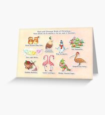 Rare and Unusual Birds of Christmas Greeting Card