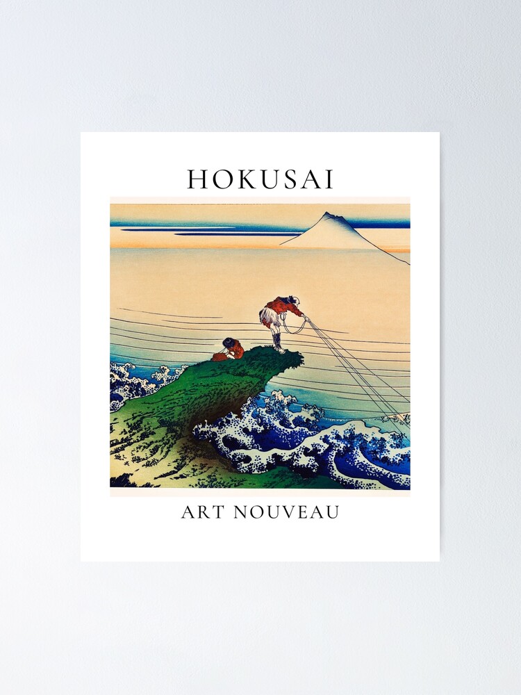 "Katsushika Hokusai "Art Nouveau" " Poster for Sale by SpiritualFreak1 Redbubble