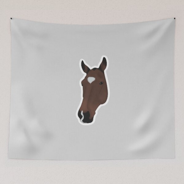 Item preview, Bay Horse with Faint Heart Marking designed and sold by Bridgethendy.