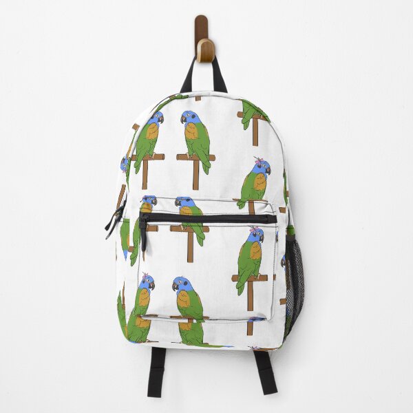 Item preview, Crazy Bird lady with Blue Headed Pionus designed and sold by Laughing Parrot Studio.