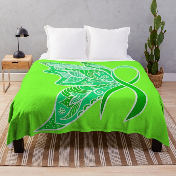 Item preview, Lymphoma Cancer Awareness Ribbon Butterfly - Lime Green designed and sold by SparkyMae.
