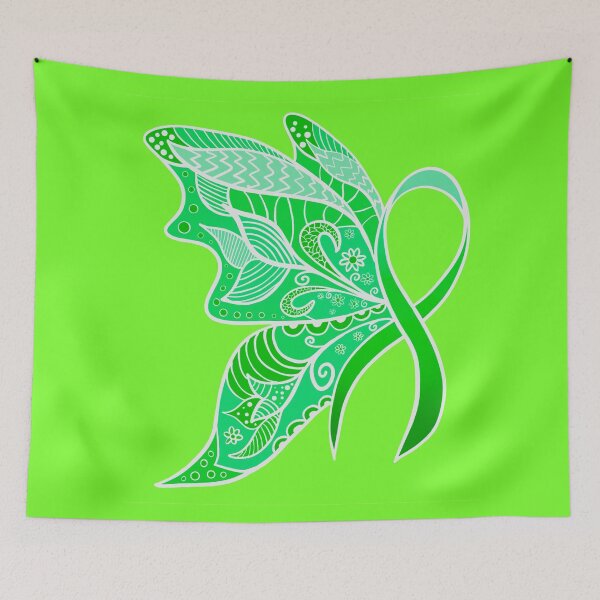 Item preview, Lymphoma Cancer Awareness Ribbon Butterfly - Lime Green designed and sold by SparkyMae.
