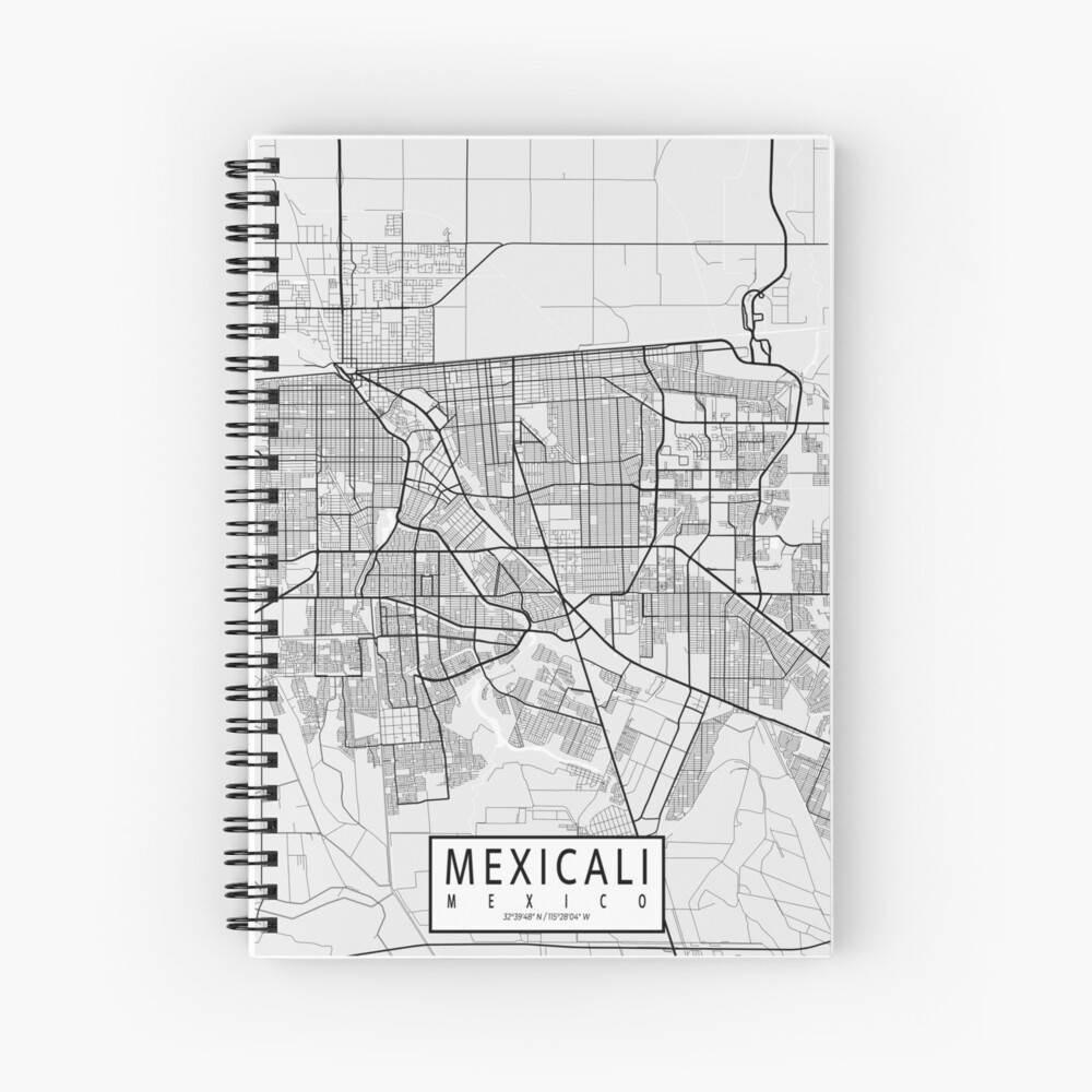 mexicali-city-map-of-baja-california-mexico-light-spiral-notebook