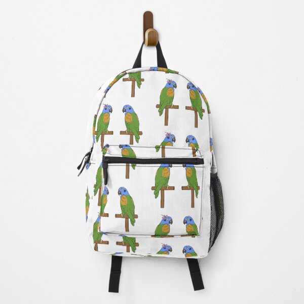 Item preview, Crazy Bird Man with Blue Headed Pionus designed and sold by Laughing Parrot Studio.