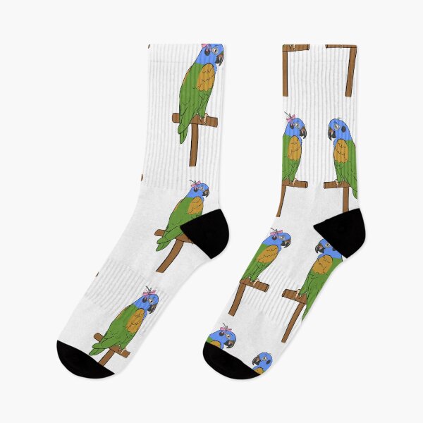 Item preview, Crazy Bird Man with Blue Headed Pionus designed and sold by Laughing Parrot Studio.