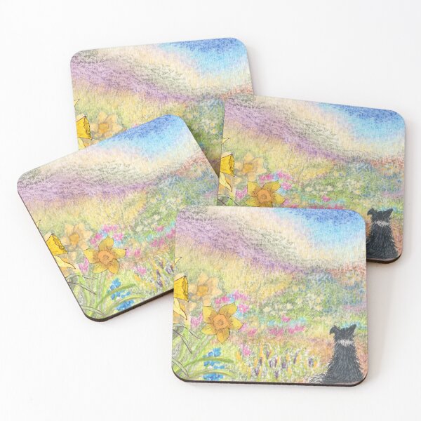 Item preview, Border collie dog daffodil dreaming designed and sold by SusanAlisonArt.