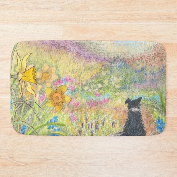 Item preview, Border collie dog daffodil dreaming designed and sold by SusanAlisonArt.