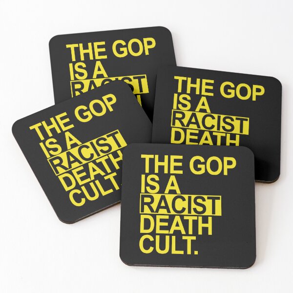 Item preview, The GOP is a racist death cult - yellow BOX designed and sold by Thelittlelord.