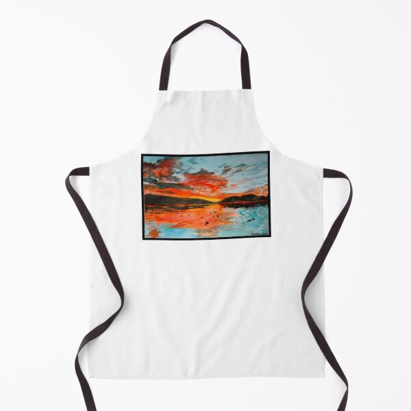 Item preview, Big Bear Lake Sunset Watercolor Painting of Big Bear Reflection designed and sold by signaturelaurel.