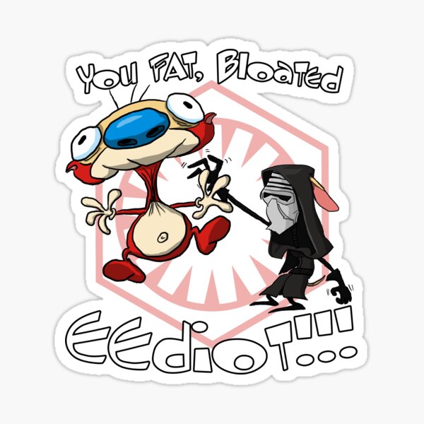 Vista previa del artículo con la obra «Kylo Ren y Stimpy», diseñado y vendido por vpdesign.