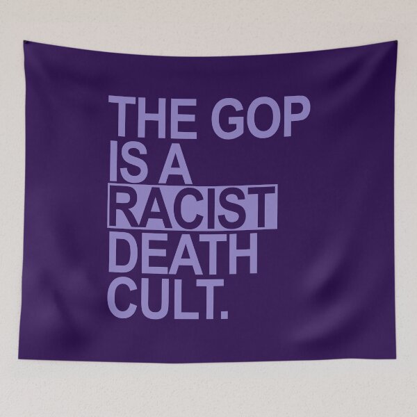 Item preview, The GOP is a racist death cult - lavender 2 designed and sold by Thelittlelord.