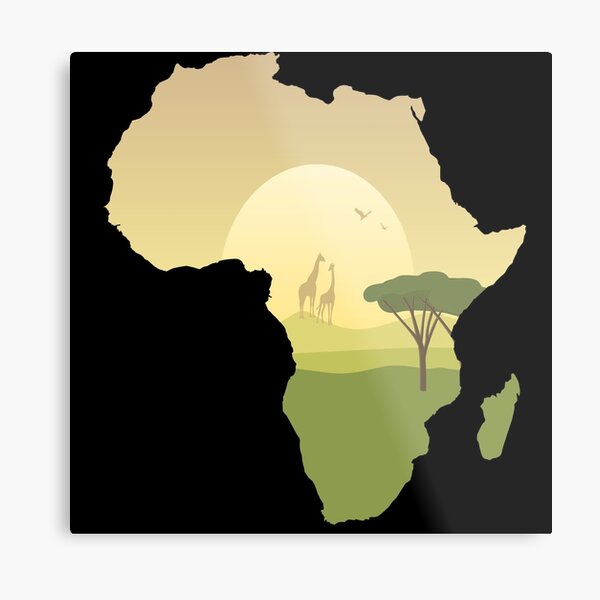Item preview, Africa savannah sunset giraffe nature designed and sold by BBtissam.