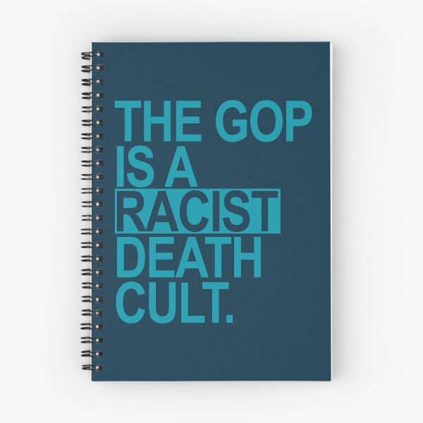 Item preview, The GOP is a racist death cult - teal BOX designed and sold by Thelittlelord.