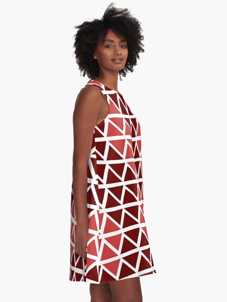 Geometric Rhombus Abstract Pattern Design | A-Line Dress