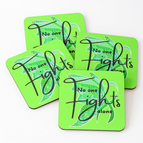 Item preview, No One Fights Alone Lymphoma Cancer Awareness Ribbon Butterfly - Lime Green designed and sold by SparkyMae.