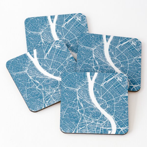Item preview, Budapest, Hungary, City Map - Blue designed and sold by helloadventure.