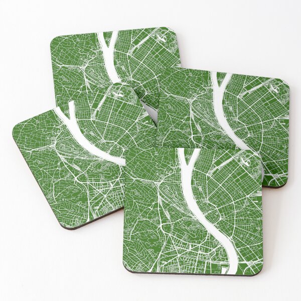 Item preview, Budapest, Hungary, City Map - Green designed and sold by helloadventure.