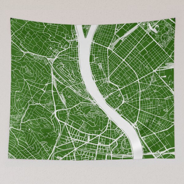 Item preview, Budapest, Hungary, City Map - Green designed and sold by helloadventure.