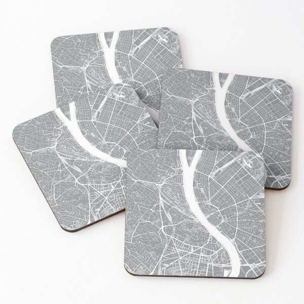 Item preview, Budapest, Hungary, City Map - Grey designed and sold by helloadventure.