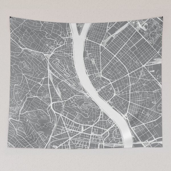 Item preview, Budapest, Hungary, City Map - Grey designed and sold by helloadventure.