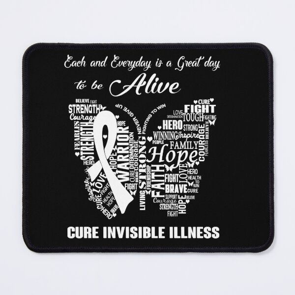 Item preview, Butterfly Ribbon Cure Invisible Illness Awareness designed and sold by Tadmab.