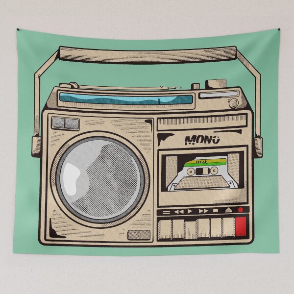 Item preview, Retro mono cassette player designed and sold by piedaydesigns.