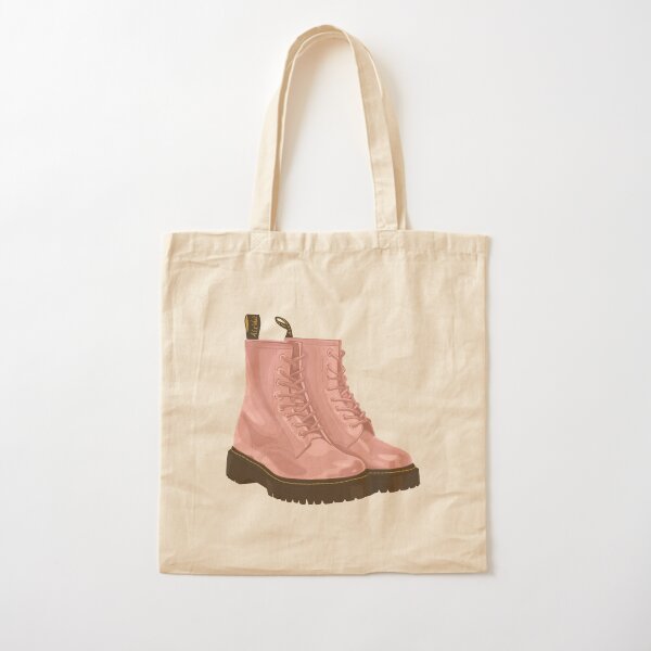Pink Dr Marten Lace Up Boots | Tote Bag