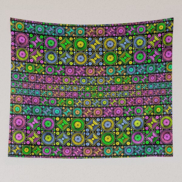 Item preview, Geometric Midnight Garden Tiled designed and sold by PanicDay.