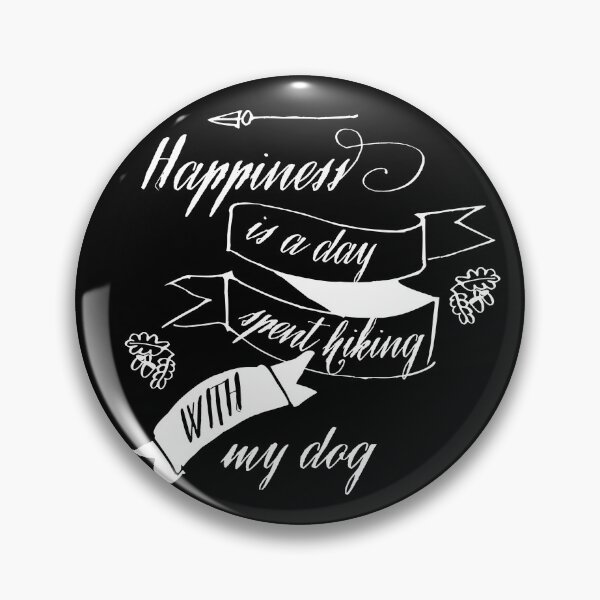Item preview, Happiness Is a Day Spent Hiking With My Dog_white lettering designed and sold by AgaSilva.