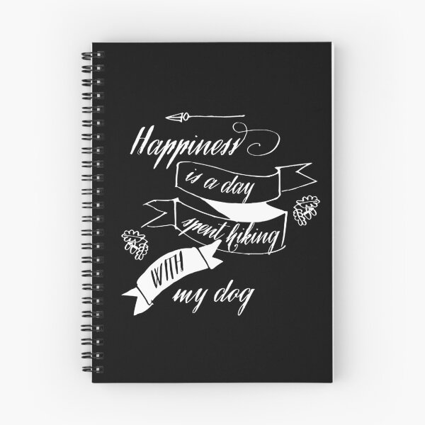 Item preview, Happiness Is a Day Spent Hiking With My Dog_white lettering designed and sold by AgaSilva.