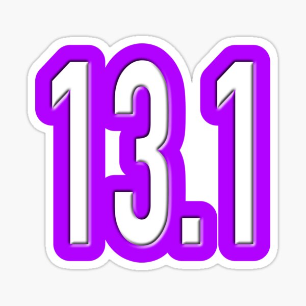 iRun 13.1 Purple Outline-Leistung Sticker