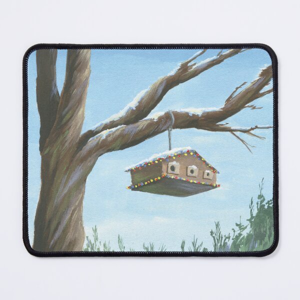 Item preview, Festive bird house designed and sold by LenaArtJourney.