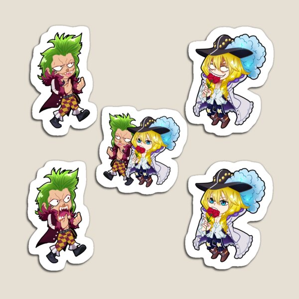 Item preview, ONE PIECE! CAVENDISH and BART stickers designed and sold by angsty-angst.