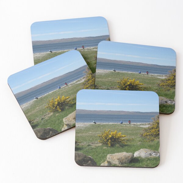 Item preview, Artists on the beach on the Isle of Arran, Scotland designed and sold by icomeinpeace2.