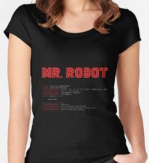 MR ROBOT fsociety00.dat Women's Fitted Scoop T-Shirt