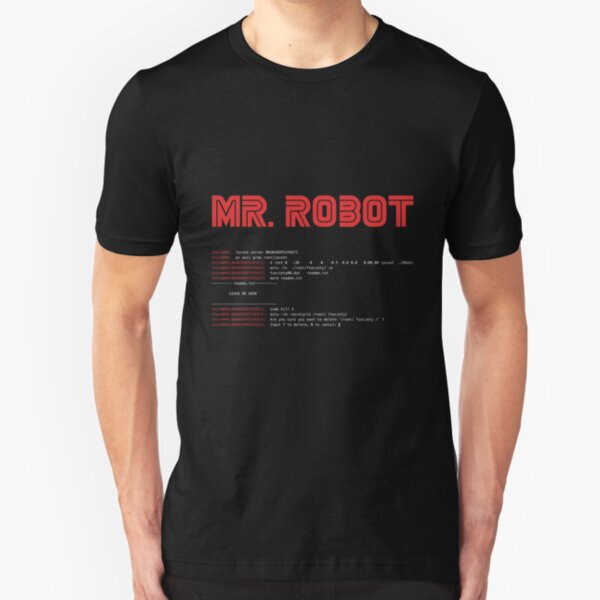 MR ROBOT fsociety00.dat Slim Fit T-Shirt
