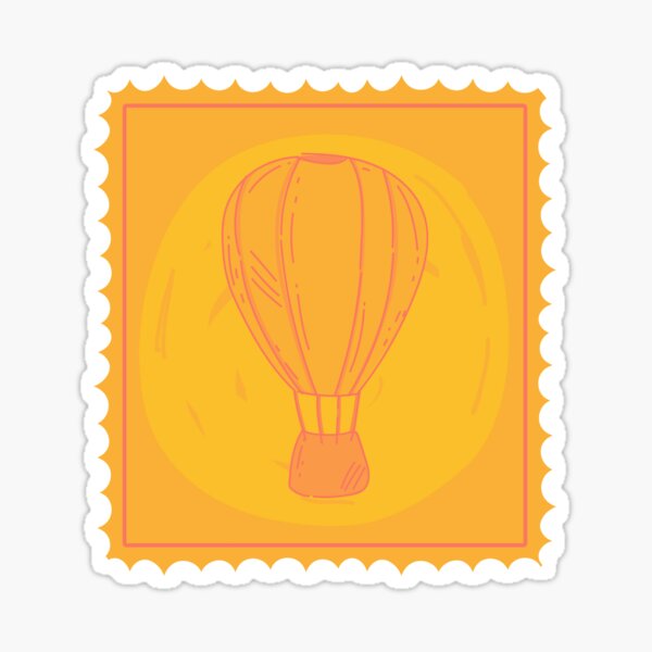 &ldquo;Hot Air Balloon Stamps Collection&rdquo; Sticker for Sale by popsdrop