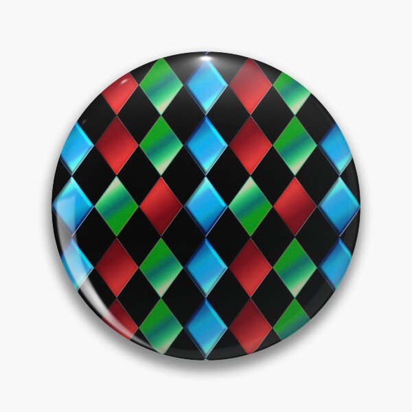 Item preview, Harlequin Pattern Red Green Blue Diamond Shapes designed and sold by CharJens.