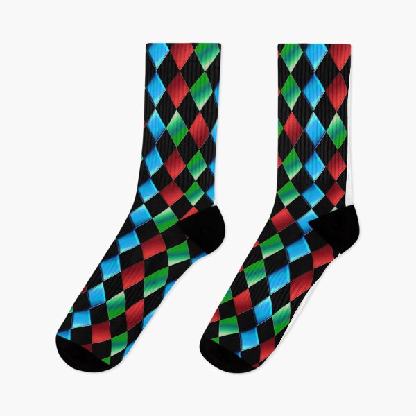 Item preview, Harlequin Pattern Red Green Blue Diamond Shapes designed and sold by CharJens.