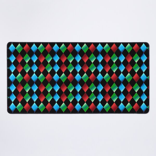 Item preview, Harlequin Pattern Red Green Blue Diamond Shapes designed and sold by CharJens.